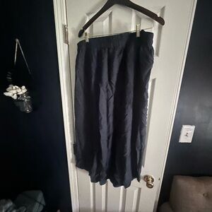 LOFT Navy Midi Skirt